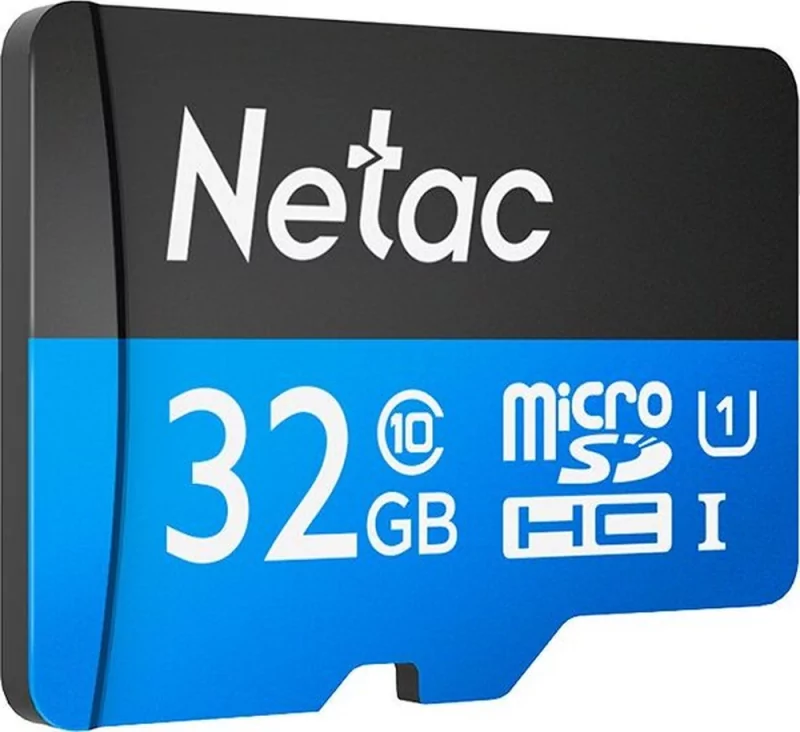 Карта памяти Netac MicroSD card P500 Standard 32GB, w/SD 2