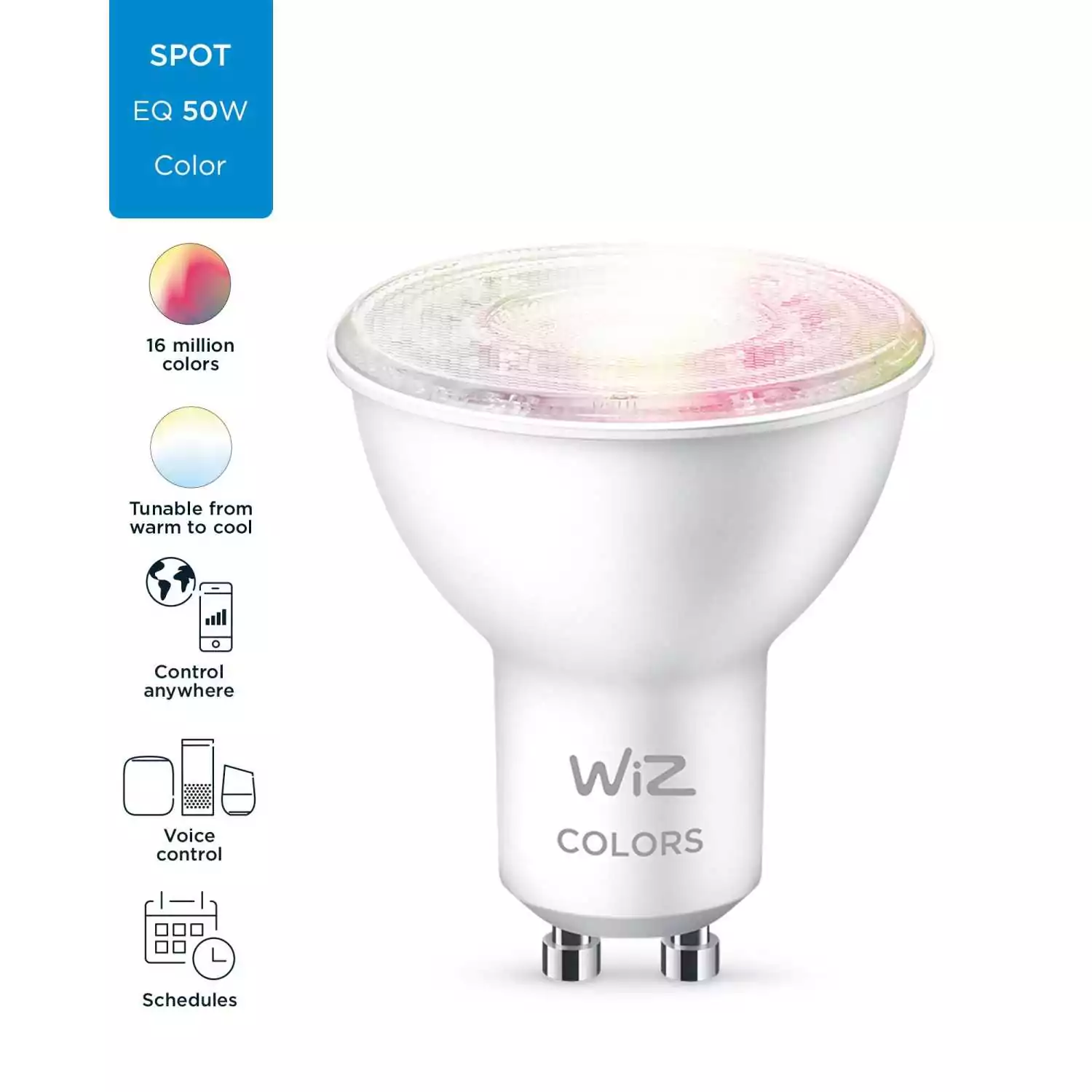 Умная лампочка WiZ Wi-Fi BLE, 50 Вт, RGB+CCT 3
