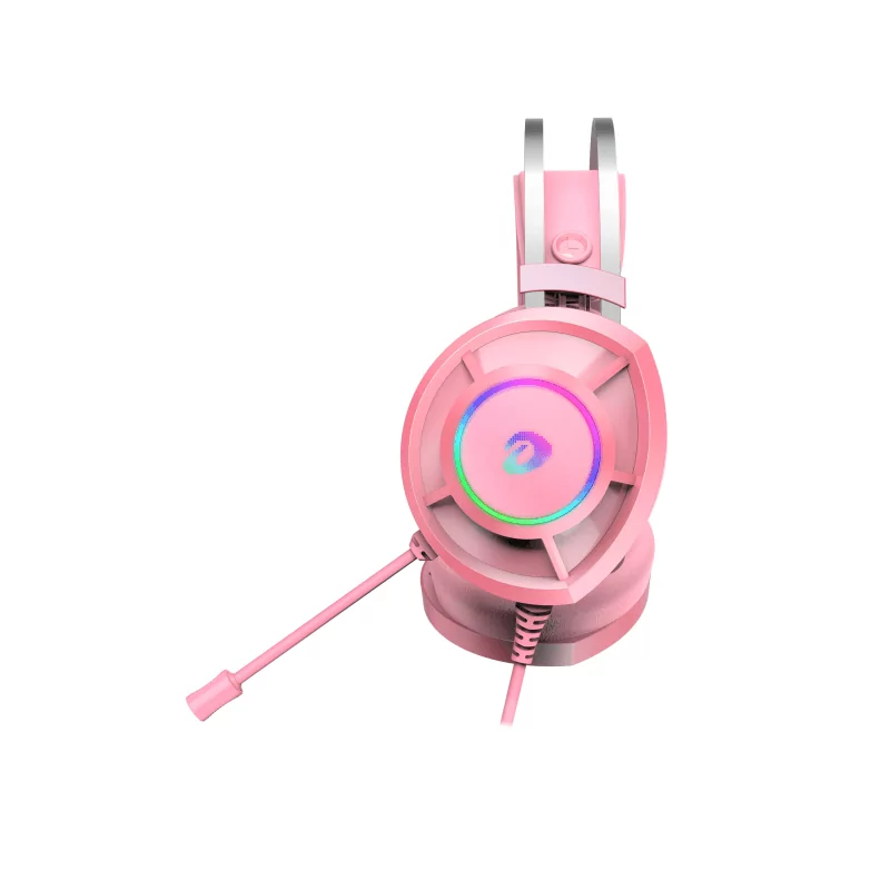 Накладные проводные наушники Dareu EH469 Pink 11