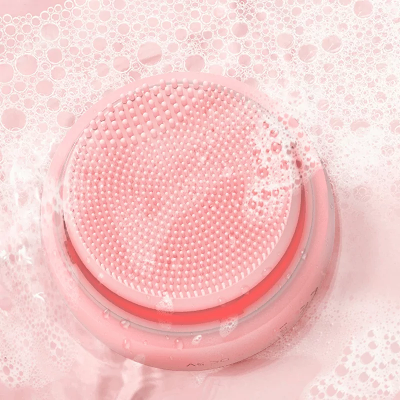Массажер для ультразвуковой чистки лица FitTop L-Sonic, розовый 4