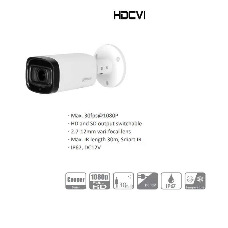 Цилиндрическая HDCVI-видеокамера EZ-IP by Dahua EZ-HAC-B4A21P-VF 8
