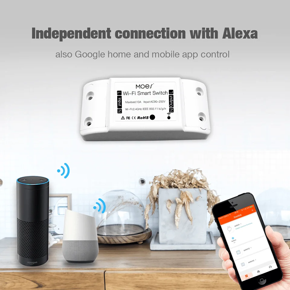Умный переключатель Moes Wi-Fi SMART SWITCH купить в Москве по выгодным  ценам в интернет-магазине Всёсмарт