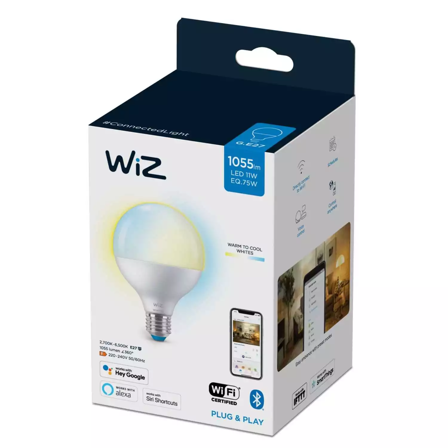 Умная лампочка WiZ Wi-Fi BLE, 75W, белый свет 8