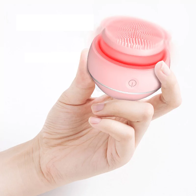Массажер для ультразвуковой чистки лица FitTop L-Sonic, розовый 2