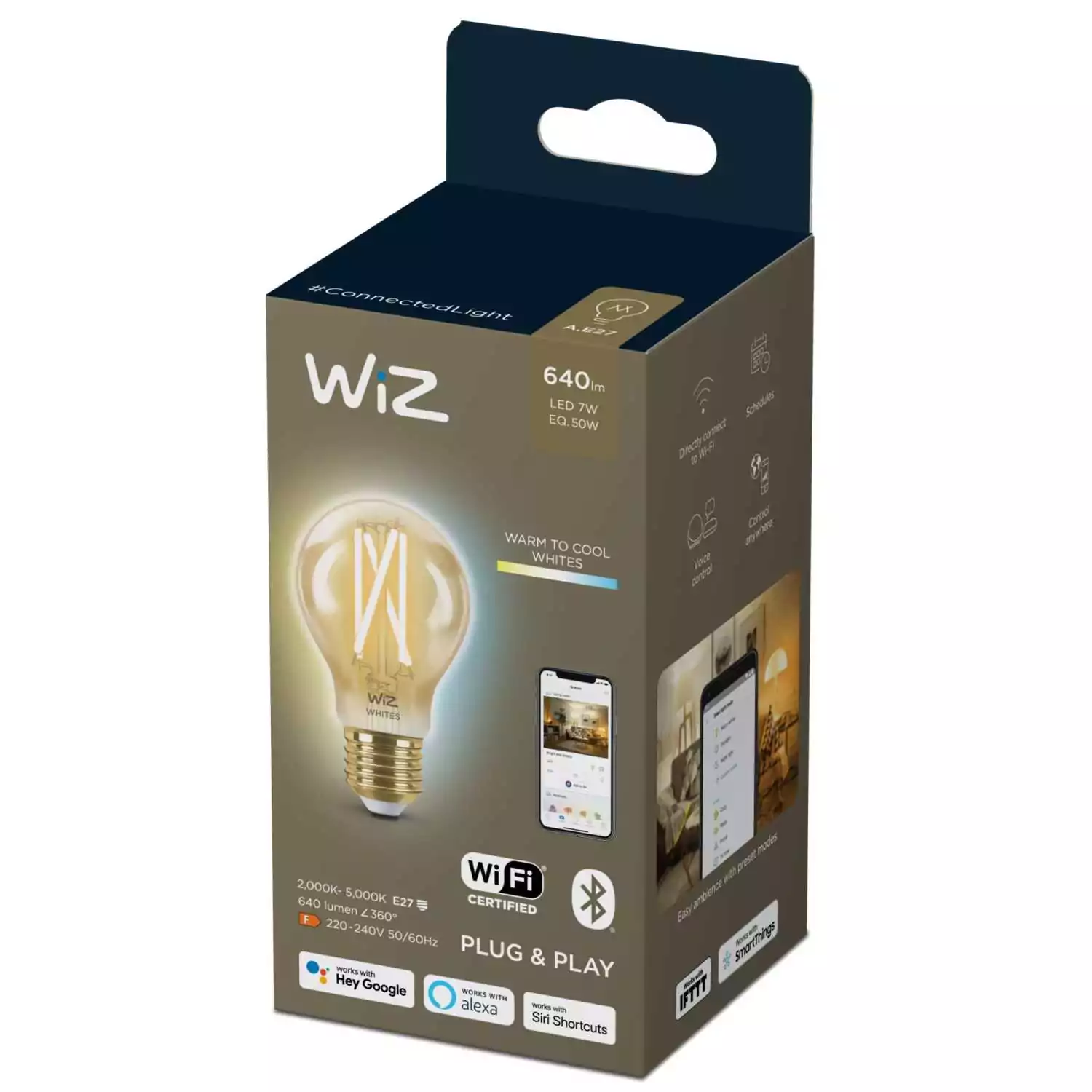 Умная лампочка WiZ Wi-Fi BLE, 50 Вт, желтый свет 10