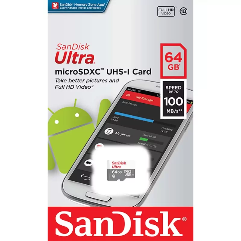 Карта памяти SanDisk Ultra microSDXC 64 ГБ 8