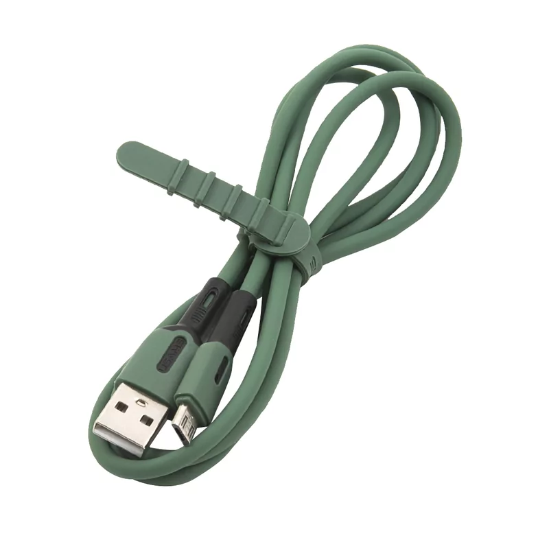 Дата-кабель Usams SJ432 USB-micro USB 1 м, тёмно-зелёный 2