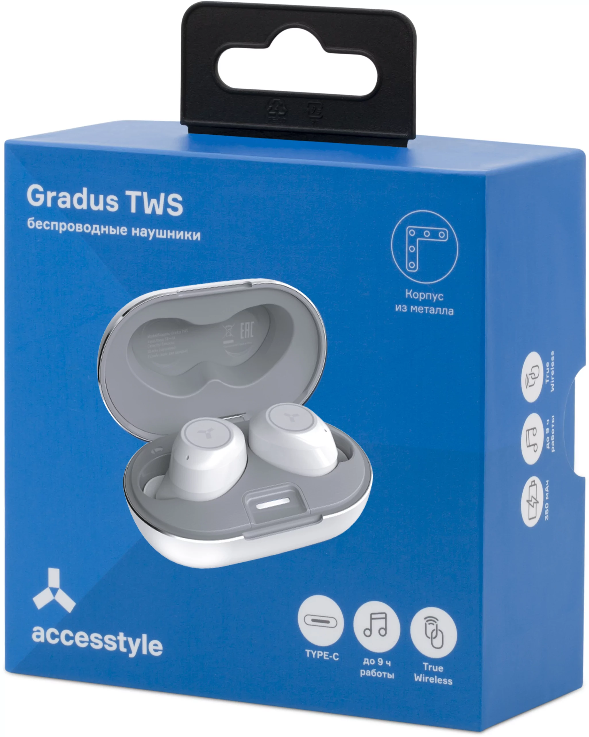 Беспроводные наушники Accesstyle Gradus TWS White 12