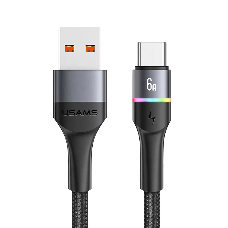 Дата-кабель Usams US-SJ534 U76 USB-Type-C 1.2 м, чёрный 9