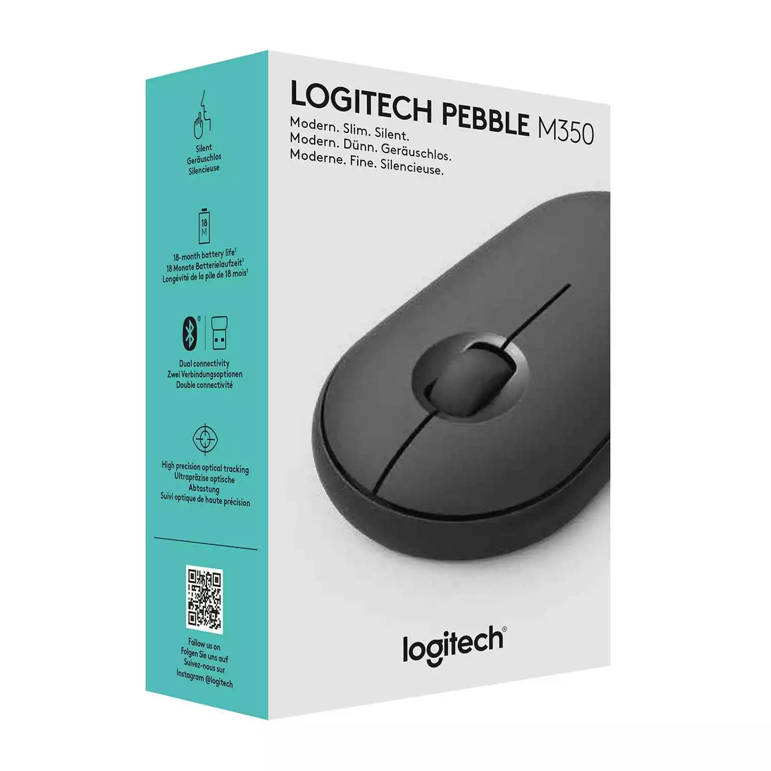 Беспроводная мышь Logitech Pebble M350, Graphite 10