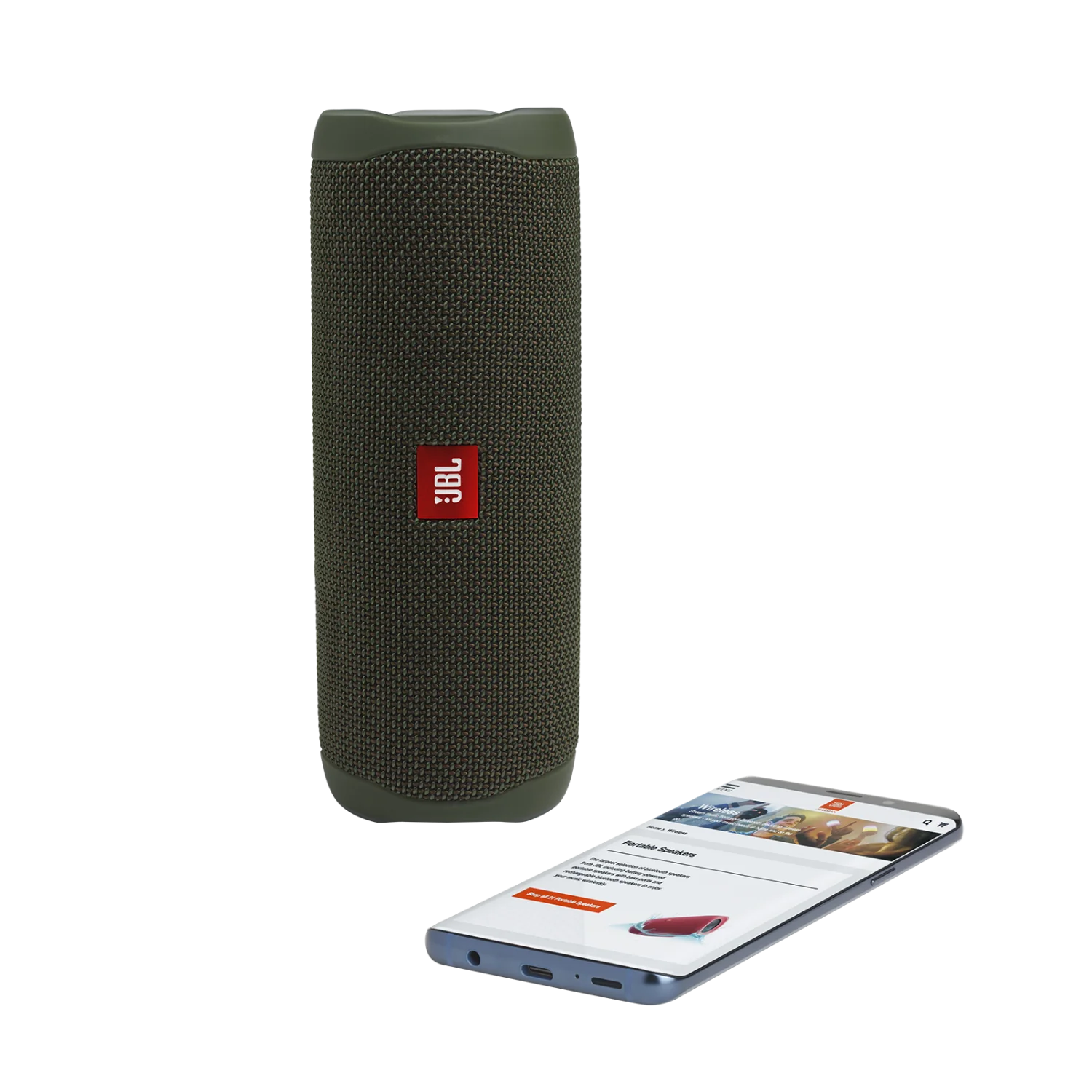 Портативная колонка JBL Flip 5, зелёная