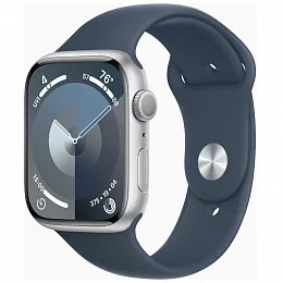 Смарт-часы Apple Watch Series 9 45мм размер 140-190мм серебряный/синий