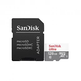 Карта памяти SanDisk Ultra microSDXC 128GB + SD Adapter