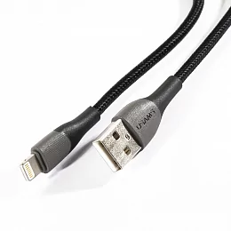 Дата-кабель Usams US-SJ541 U77 USB-Lightning 1.2 м, чёрный