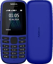 Кнопочный телефон Nokia 105 SS (2019) 16KIGL01A01 BLUE