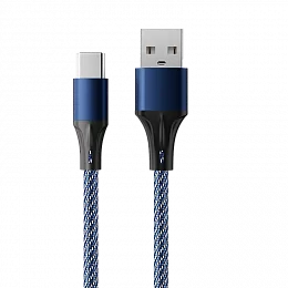 Кабель Accesstyle AC30-F100M USB-Type C 1м Black-Blue