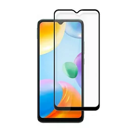 Защитное стекло Borasco Full Glue для Xiaomi Redmi 10C, чёрная рамка
