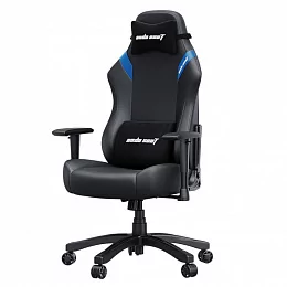 Игровое кресло AndaSeat Luna размер L (110кг) чёрный с синими вставками (AD18-44-BS-PV)