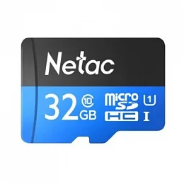 Флеш-накопитель Netac MicroSD card P500 Standard 32GB, w/SD