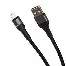 Дата-кабель Usams US-SJ534 U76 USB-Lightning 1.2 м, чёрный