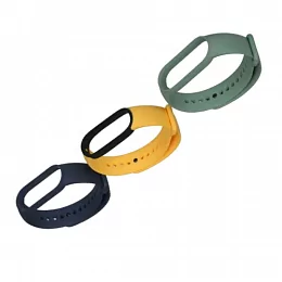 Ремешок для Mi Smart Band 5 Strap (3-Pack) Navy Blue/Yellow/Mint Green