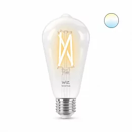 Умная лампочка WiZ Wi-Fi BLE 60W ST64 E27, белый свет