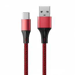 Кабель Accesstyle AC30-F100M USB-Type C 1 м Red-Black