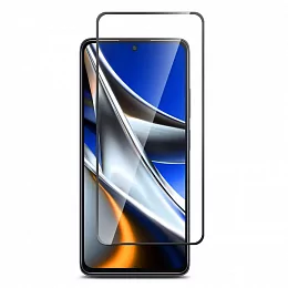 Защитное стекло Borasco Full Glue для Poco X4 Pro 5G, чёрная рамка
