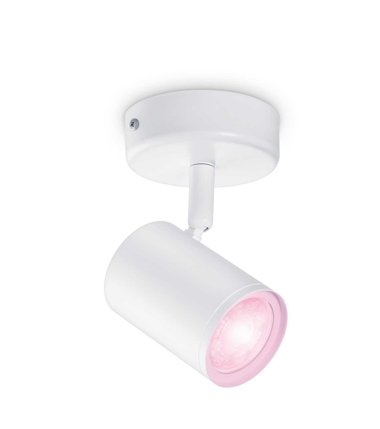 

Умный потолочный светильник WiZ Imageo Spots 1x5W W 22-65K RGB, белый