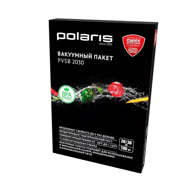 

Пакеты для вакууматора Polaris PVSB 2030 100шт., прозрачный