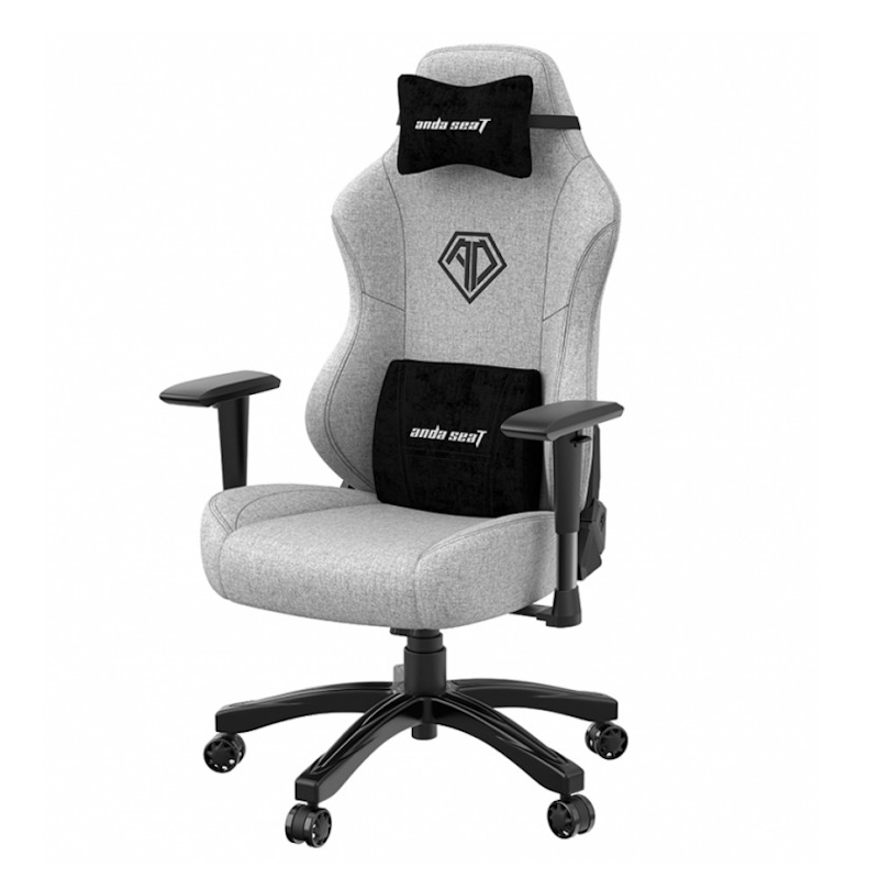 Игровое кресло AndaSeat Phantom 3 размер L (90кг) ткань, серый Игровое кресло AndaSeat Phantom 3 размер L (90кг) ткань, серый - фото 1