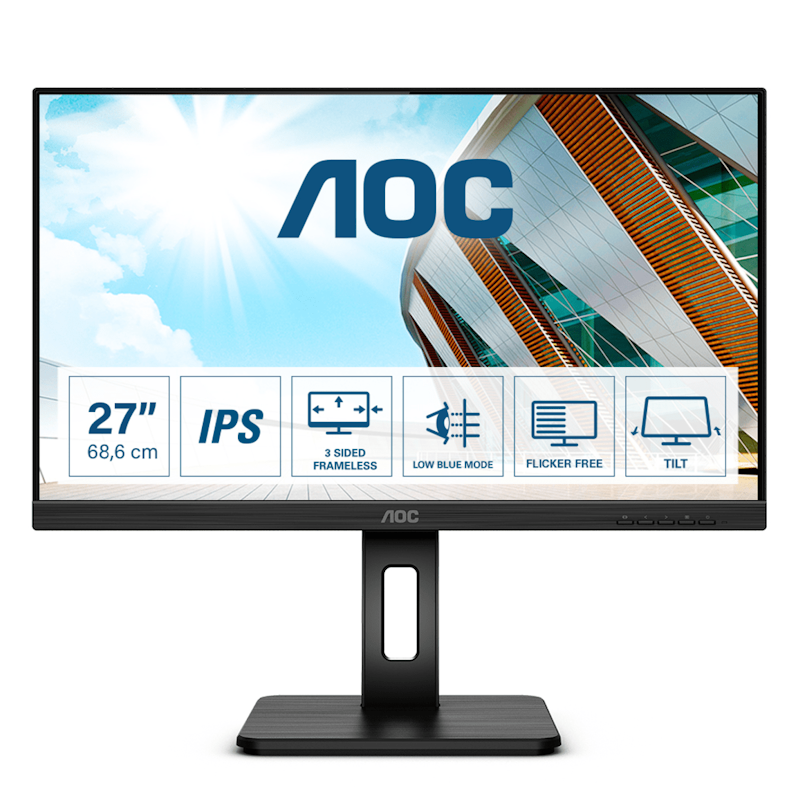 Монитор LCD AOC Q27P2Q  27'', чёрный - фото 1