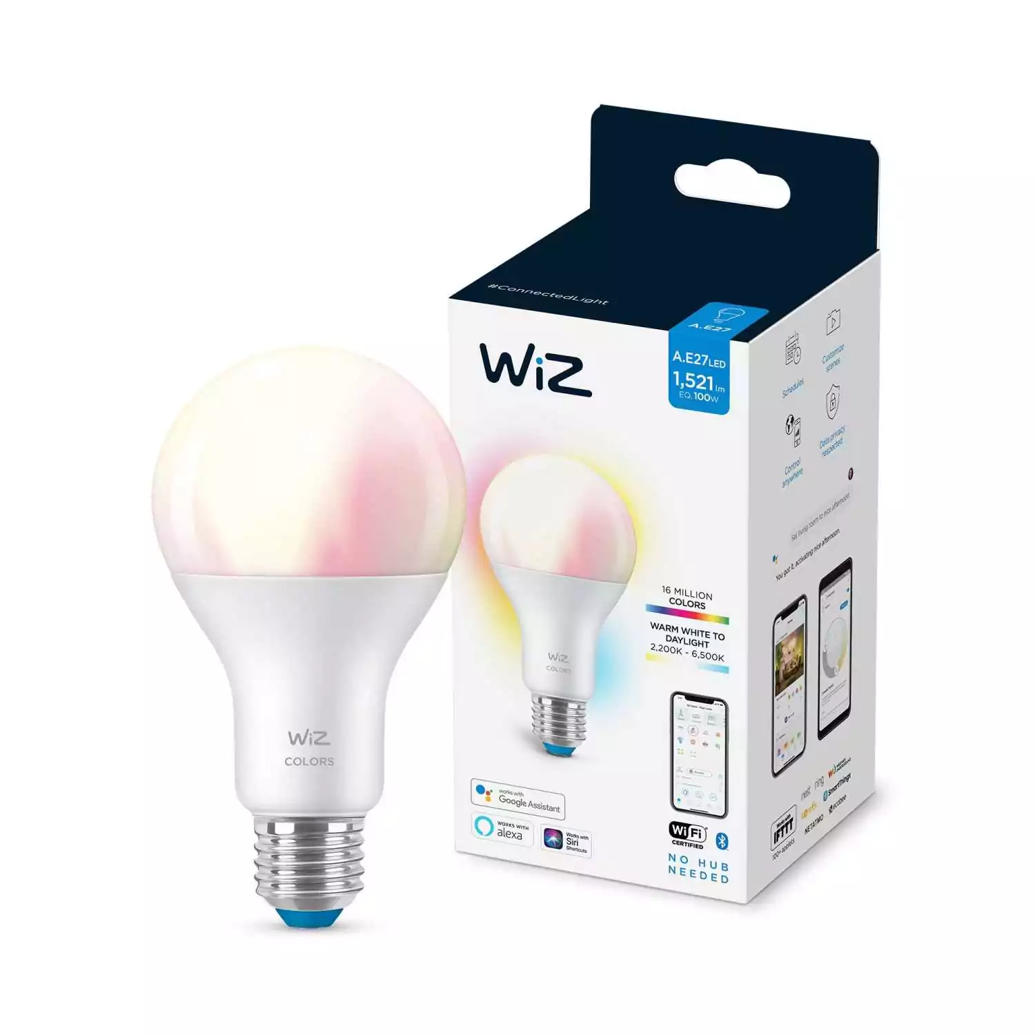 Умная светодиодная лампочка WiZ Wi-Fi BLE 100W