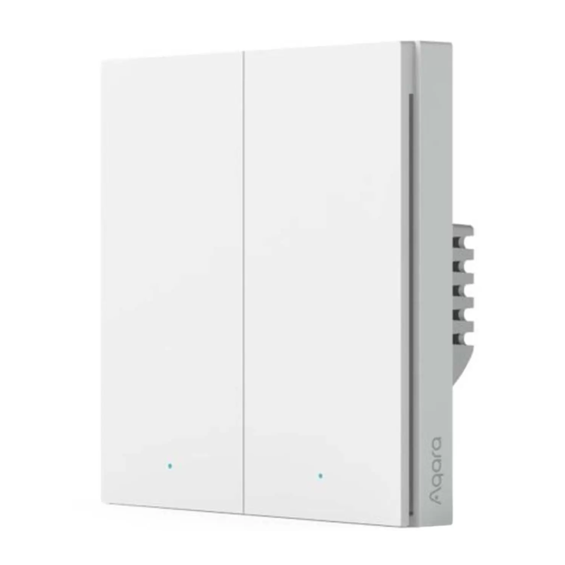 

Умный выключатель Aqara Smart wall switch H1, с нейтралью, двухклавишный