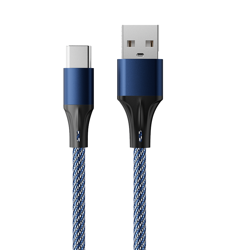 Кабель Accesstyle AC30-F100M USB-Type C 1м Black-Blue