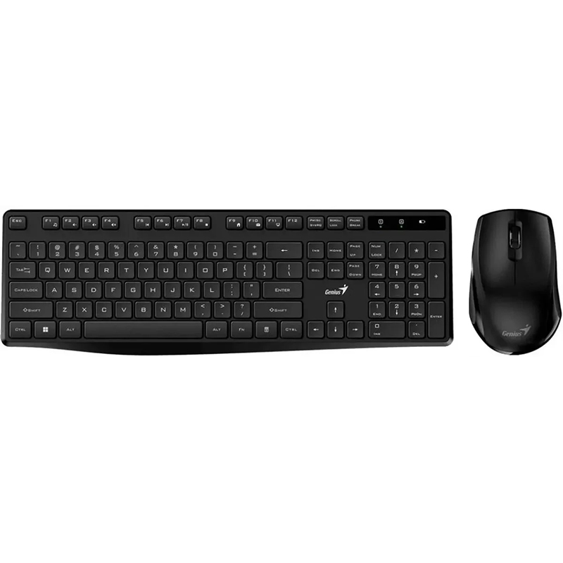 Комплект беспроводная клавиатура + мышь Genius KM-8006S, Silent Black