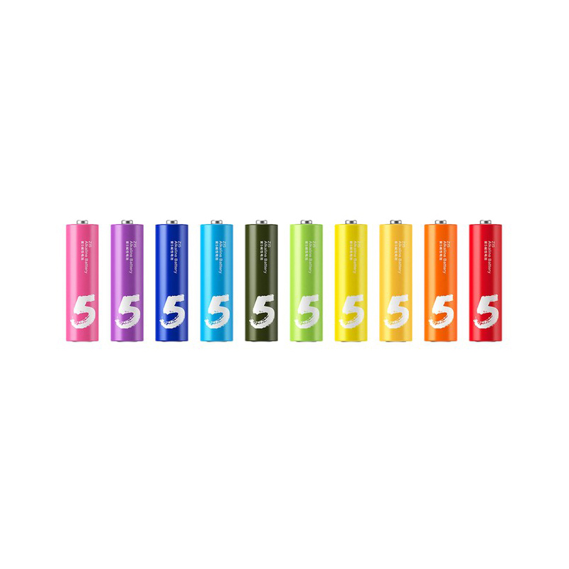 Xiaomi Батарейки щелочные Xiaomi AA Rainbow Batteries, 10 шт.