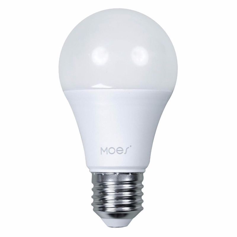 Moes Умная светодиодная лампочка MOES Smart LED Bulb WB-TDA9-RCW-E27 Е27, холодный белый