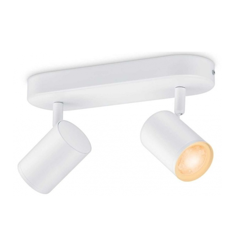 

Умный потолочный светильник WiZ Imageo Spots 2x5W W 22-65K RGB, белый