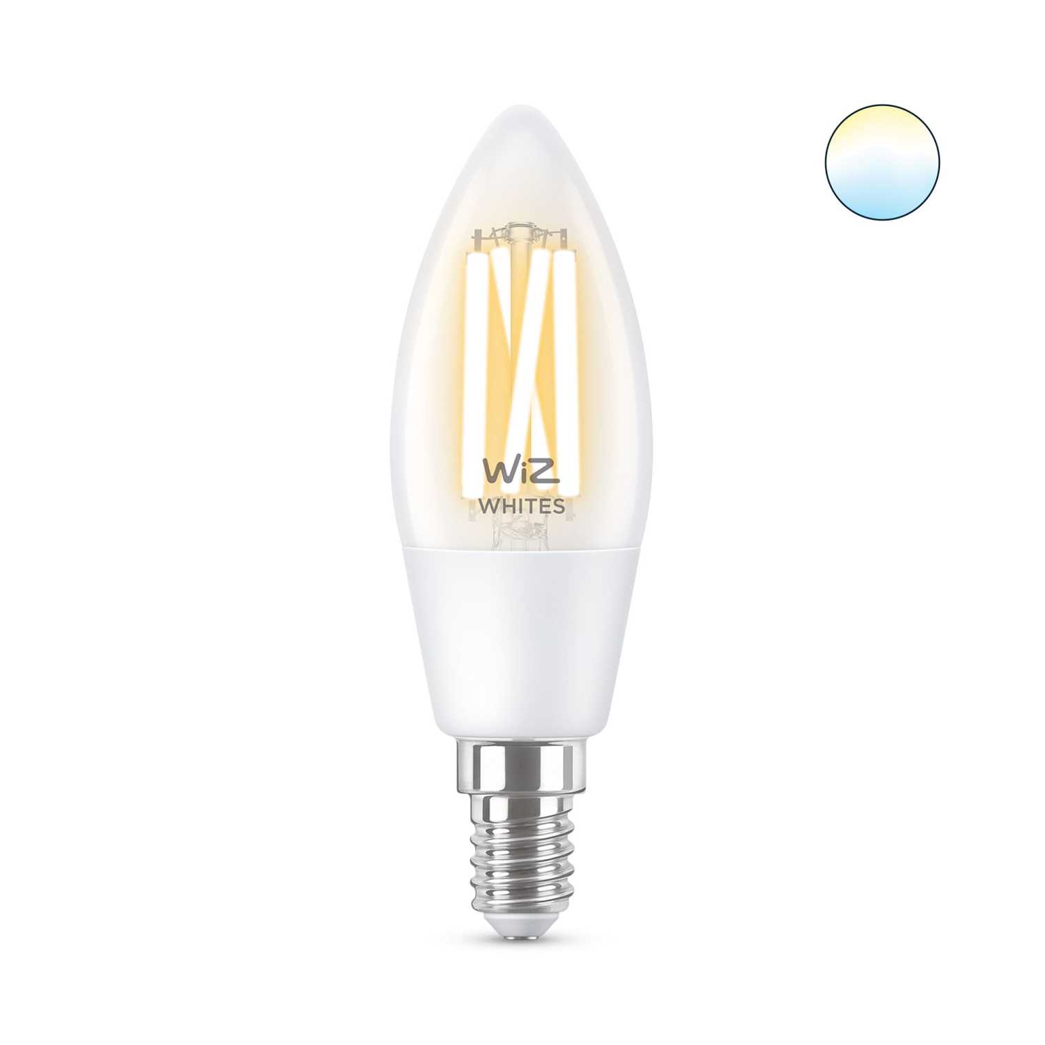 

Умная лампочка WiZ Wi-Fi BLE 40 Вт C35 E14927-65CL1PF/6