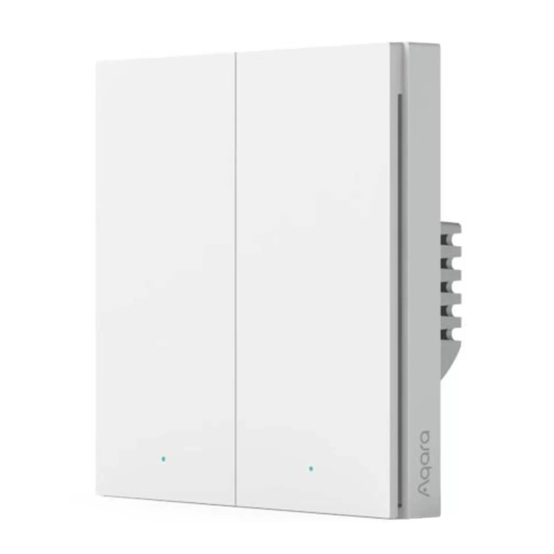 Aqara Умный выключатель Aqara Smart wall switch H1, без нейтрали, двухклавишный