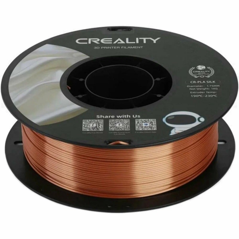

Катушка CR-Silk Red copper пластика Creality 1,75 мм 1кг для 3D принтеров, красная медь