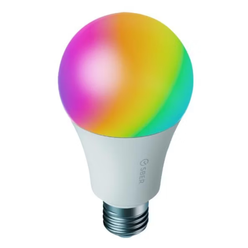 Sber Умная лампочка SBER SBDV-00120, A70, сверхъяркая, Multicolor, E27