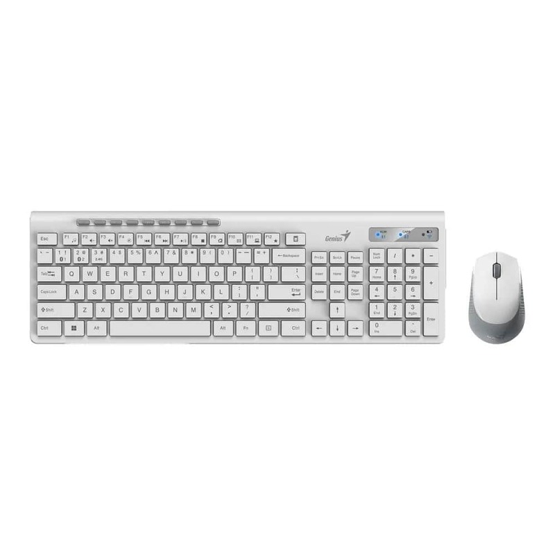 Genius Комплект беспроводная клавиатура + мышь Genius SlimStar 8230 BT, White