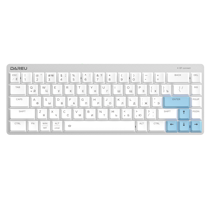 Dareu Беспроводная клавиатура Dareu EK868 White/Blue (Red Switch)